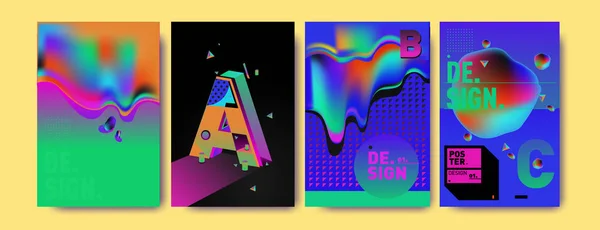 Vecteur Alphabet Rétro Coloré Polices Uniques Pour Modèle Conception Illustration — Image vectorielle
