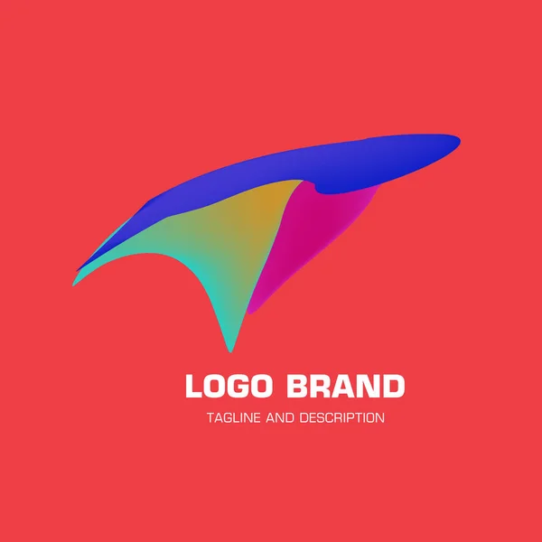 Vector Líquido Colorido Diseño Del Logotipo Abstracto — Vector de stock