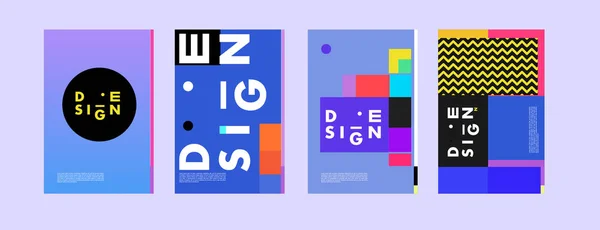 Abstrakcja Kolaż Kolorowy Plakat Projekt Szablon Fajna Okładka Geometryczne Wektor — Wektor stockowy