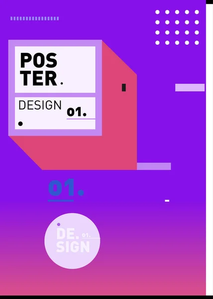 Minimalistische Vector Cover Ontwerp Cool Geometrische Verlopen Vorm Futuristische Poster — Stockvector