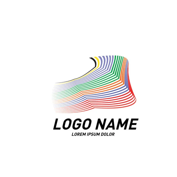 Καμπύλες Και Ρίγες Απλό Λογότυπο Σχεδιασμό — Διανυσματικό Αρχείο