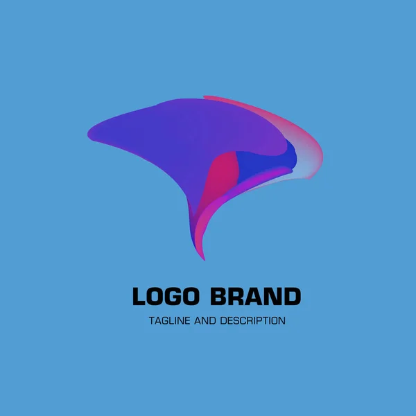 Vector Líquido Colorido Diseño Del Logotipo Abstracto — Archivo Imágenes Vectoriales