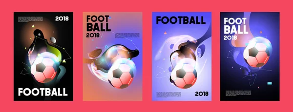Piłki Nożnej 2018 Mistrzostwa Mistrzostwa Świata Tle Piłka Nożna Wektor — Wektor stockowy