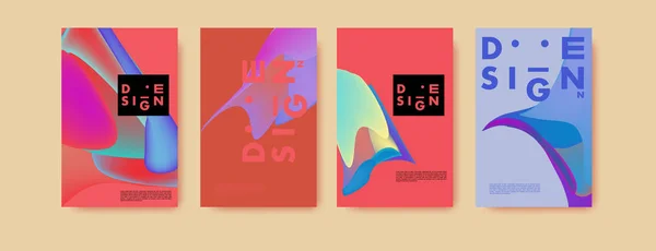 Abstrakte Bunte Flüssige Und Kurvige Farben Hintergrund Für Die Plakatgestaltung — Stockvektor