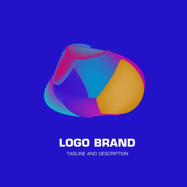 Vector Líquido Colorido Diseño Del Logotipo Abstracto — Vector de stock