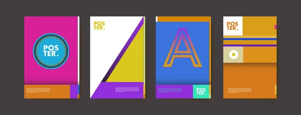 Kolorowa Abstrakcja Triangle Geometryczne Plakat Okładka Projekt Minimalny Wzór Geometryczny — Wektor stockowy
