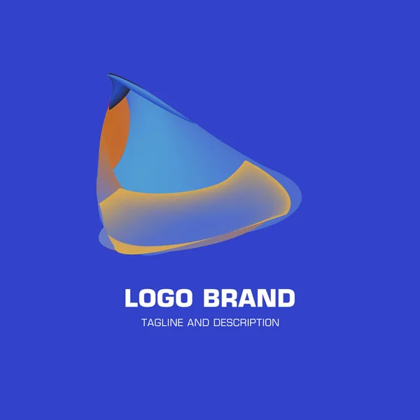 Vector Líquido Colorido Diseño Del Logotipo Abstracto — Vector de stock