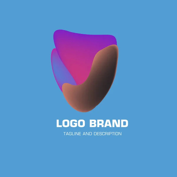 Vector Líquido Colorido Diseño Del Logotipo Abstracto — Vector de stock