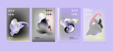 Renkli soyut sıvı ve sıvı poster ve kapak tasarımı. En az geometrik desen degradeler arka planlar
