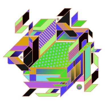 Trendy geometrik vektör çizim öğeleri ve soyut renkli dokular ile. Yaz tatil için poster, kart, broşür ve tanıtım şablon tasarlayın. Moda sanat baskı ve arka plan.