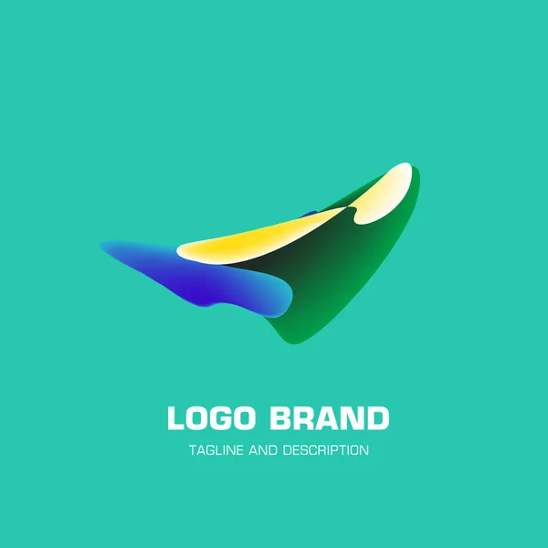 Vector Colorful Liquid Abstract Logo Design — Stock Vector