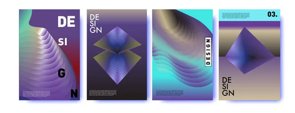 Барвистий Абстрактний Плакат Рідини Рідини Дизайн Обкладинки Мінімальні Фони Градієнтів — стоковий вектор