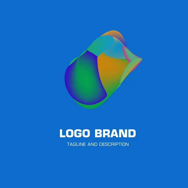 Vector Líquido Colorido Diseño Del Logotipo Abstracto — Archivo Imágenes Vectoriales