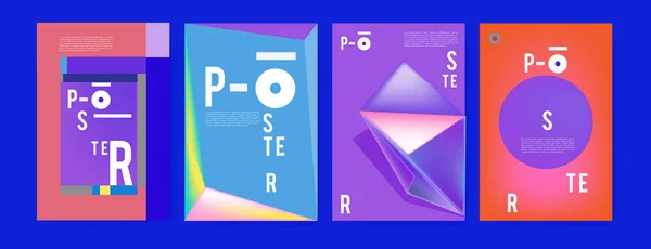 Πρότυπο Σχεδίασης Αφίσα Abstract Πολύχρωμο Κολάζ Δροσερό Κάλυμμα Γεωμετρικά Και — Διανυσματικό Αρχείο