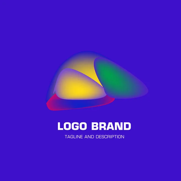 Векторный Цветной Жидкий Абстрактный Логотип — стоковый вектор