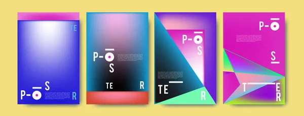 Modello Astratto Colorato Disegno Poster Collage Raffreddare Design Geometrico Fluido — Vettoriale Stock