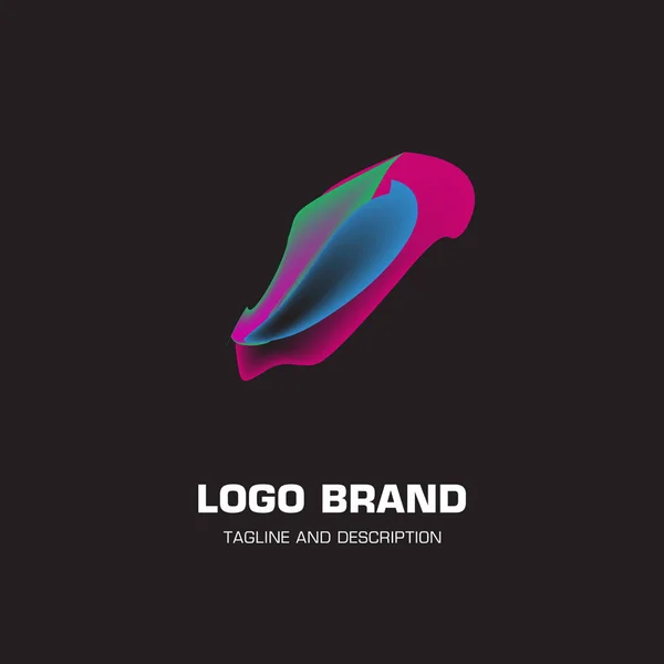 Vector Líquido Colorido Diseño Del Logotipo Abstracto — Vector de stock