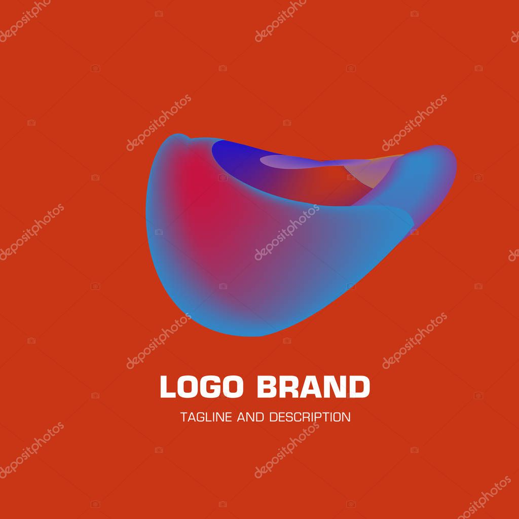 Vector colorful liquid abstract logo design