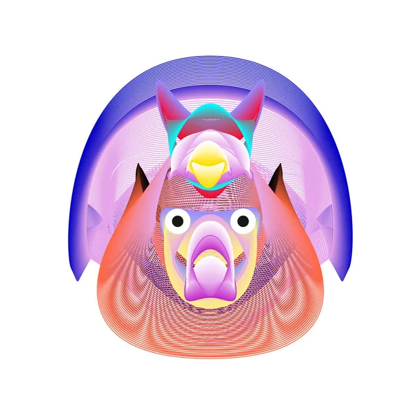 Bunte Und Verschiedene Animal Face Illustration Symbol Für Hintergrundbilder Dynamischer — Stockvektor