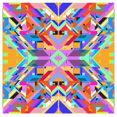 Trendy geometrik vektör çizim öğeleri ve soyut renkli dokular ile. Yaz tatil için poster, kart, broşür ve tanıtım şablon tasarlayın. Moda sanat baskı ve arka plan.