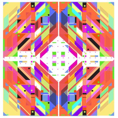 Trendy geometrik vektör çizim öğeleri ve soyut renkli dokular ile. Yaz tatil için poster, kart, broşür ve tanıtım şablon tasarlayın. Moda sanat baskı ve arka plan.