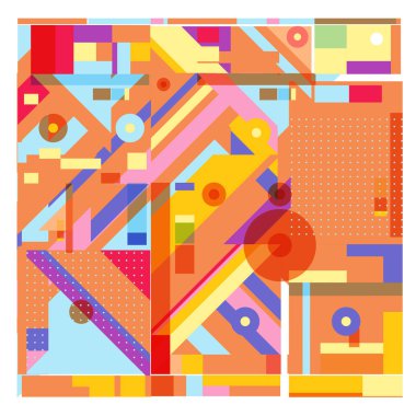 Trendy geometrik vektör çizim öğeleri ve soyut renkli dokular ile. Yaz tatil için poster, kart, broşür ve tanıtım şablon tasarlayın. Moda sanat baskı ve arka plan.