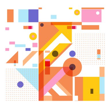 Trendy geometrik vektör çizim öğeleri ve soyut renkli dokular ile. Yaz tatil için poster, kart, broşür ve tanıtım şablon tasarlayın. Moda sanat baskı ve arka plan.