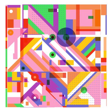 Trendy geometrik vektör çizim öğeleri ve soyut renkli dokular ile. Yaz tatil için poster, kart, broşür ve tanıtım şablon tasarlayın. Moda sanat baskı ve arka plan.