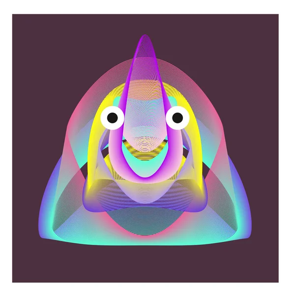 Icône Illustration Visage Animal Coloré Divers Pour Fond Écran Flux — Image vectorielle