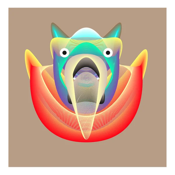 Icono Ilustración Cara Animal Colorido Diverso Para Fondo Pantalla Diseño — Vector de stock