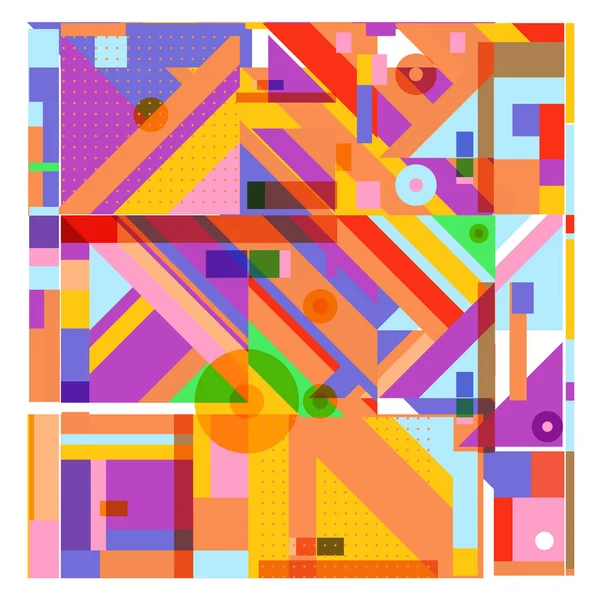 Trendy Geometrische Vectorillustratie Met Elementen Abstract Kleurrijk Texturen Ontwerpen Voor — Stockvector