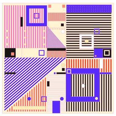 Trendy geometrik öğeleri memphis desen. Retro tarzı doku, desen ve öğeleri. Modern Soyut Tasarım