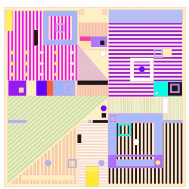 Trendy geometrik öğeleri memphis desen. Retro tarzı doku, desen ve öğeleri. Modern Soyut Tasarım