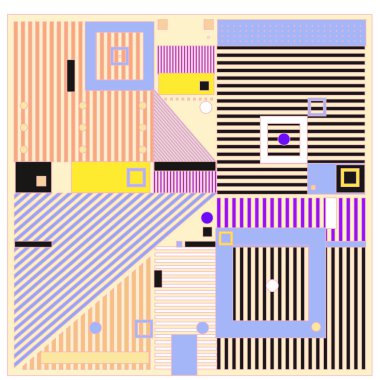 Trendy geometrik öğeleri memphis desen. Retro tarzı doku, desen ve öğeleri. Modern Soyut Tasarım