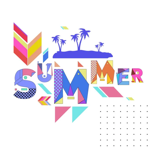 夏の時間ベクトル バナー デザイン テキストやカラフルな熱帯のビーチ要素の白の抽象的な背景を持つ イベントのベクトル イラスト テンプレート — ストックベクタ