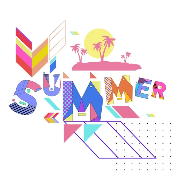 Sommerzeit Vektor Banner Design Mit Weißem Abstrakten Hintergrund Für Text — Stockvektor