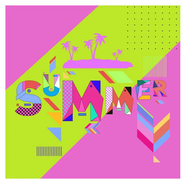 Sommerzeit Vektor Banner Design Mit Weißem Abstrakten Hintergrund Für Text — Stockvektor
