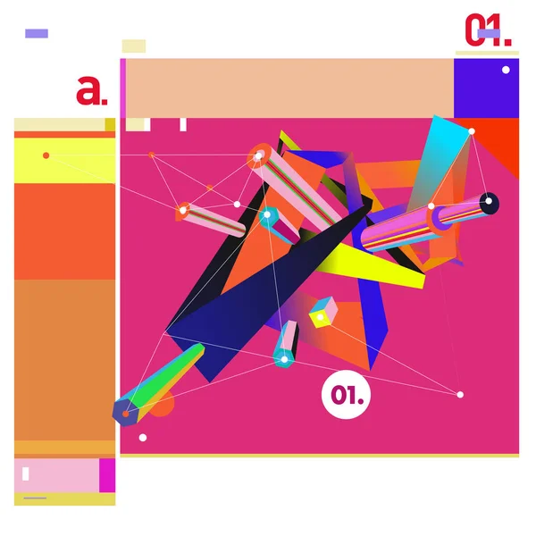 Elementos Geométricos Moda Fondo Diseño Patrón Diseño Abstracto Moderno Póster — Archivo Imágenes Vectoriales