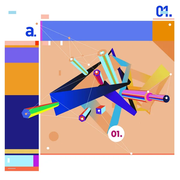 Elementos Geométricos Moda Fondo Diseño Patrón Diseño Abstracto Moderno Póster — Archivo Imágenes Vectoriales