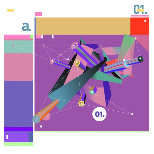 Elementos Geométricos Moda Fondo Diseño Patrón Diseño Abstracto Moderno Póster — Archivo Imágenes Vectoriales