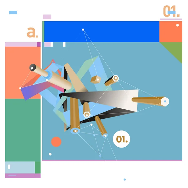 Elementos Geométricos Moda Fondo Diseño Patrón Diseño Abstracto Moderno Póster — Archivo Imágenes Vectoriales