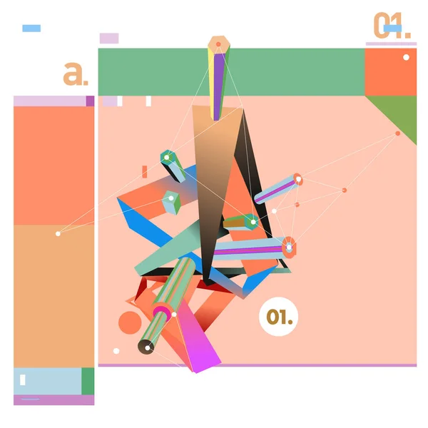 Elementos Geométricos Moda Fondo Diseño Patrón Diseño Abstracto Moderno Póster — Archivo Imágenes Vectoriales