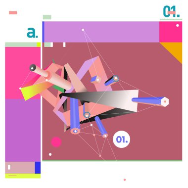 Trendy geometrik öğeleri arka planı ve desen tasarım. Modern Soyut Tasarım poster ve kapak şablonu.