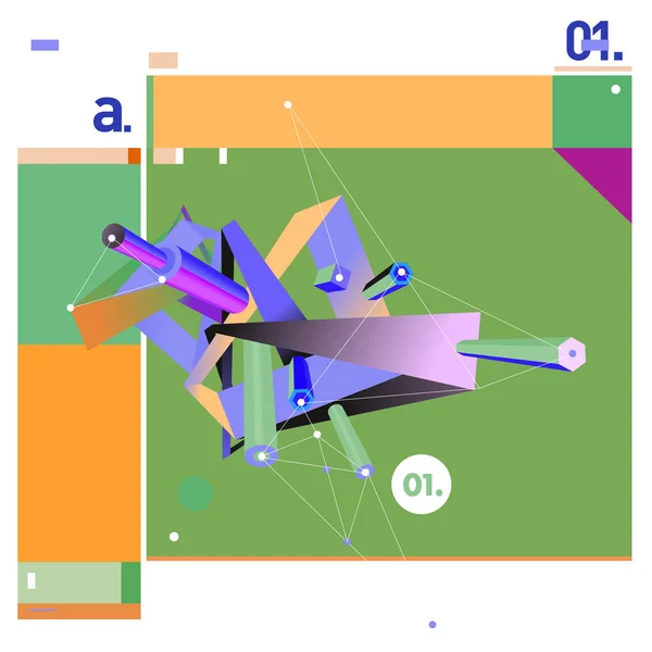 Elementos Geométricos Moda Fondo Diseño Patrón Diseño Abstracto Moderno Póster — Archivo Imágenes Vectoriales