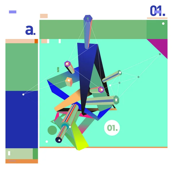 Elementos Geométricos Moda Fondo Diseño Patrón Diseño Abstracto Moderno Póster — Archivo Imágenes Vectoriales