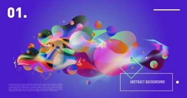 Vektör renkli soyut sıvı ve Curvy resimde arka plan