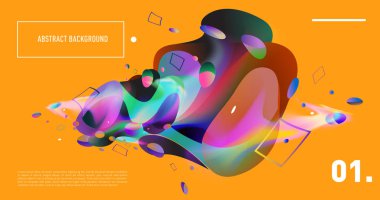 Vektör renkli soyut sıvı ve Curvy resimde arka plan