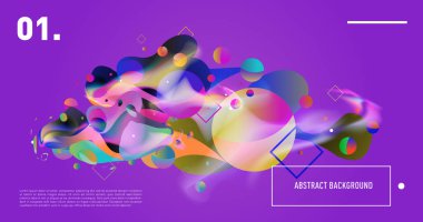 Vektör renkli soyut sıvı ve Curvy resimde arka plan
