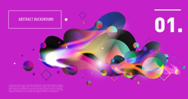 Vektör renkli soyut sıvı ve Curvy resimde arka plan