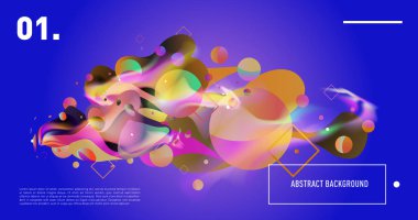 Vektör renkli soyut sıvı ve Curvy resimde arka plan